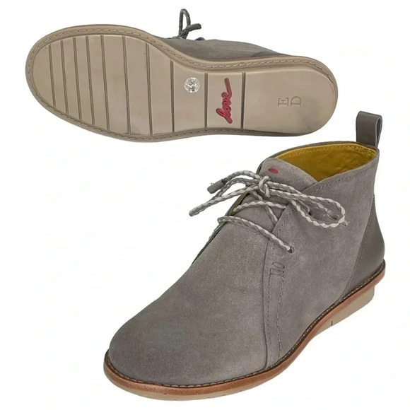 ED by Ellen Walhala Grey Suede Leather Womens Chukka Boots Size 6M - Picture 12 of 13